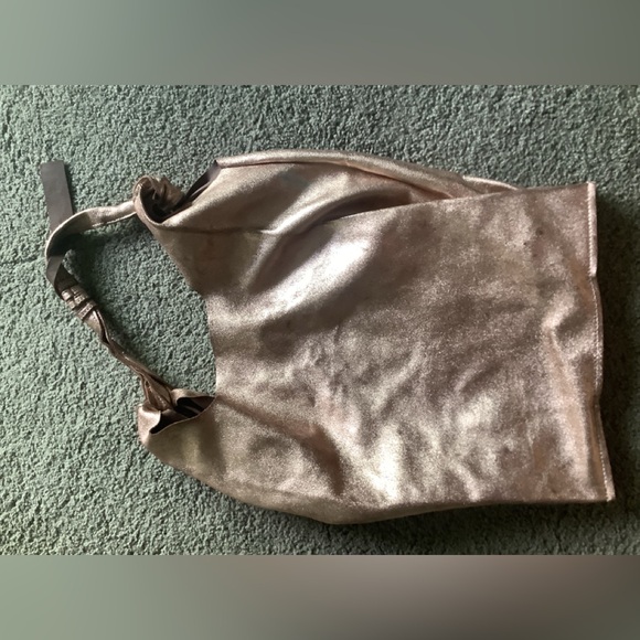Anthropologie Rose Gold Leather Tote - Picture 2 of 7